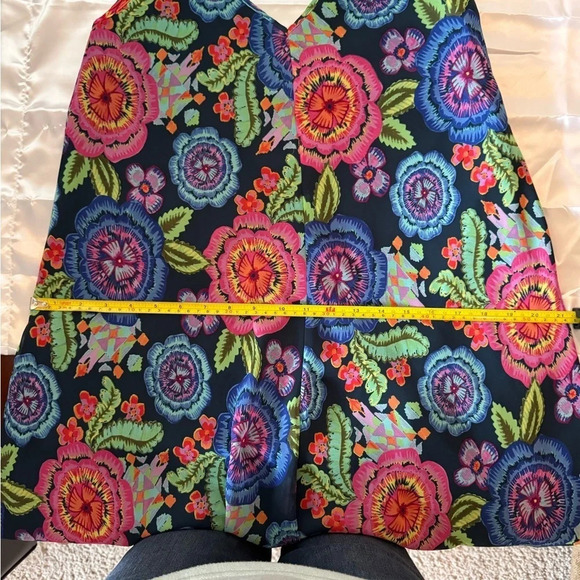 Just Taylor Floral Dress Womens Blue Floral Spaghetti Strap -Hanky Hem- size 6 … - Picture 8 of 10